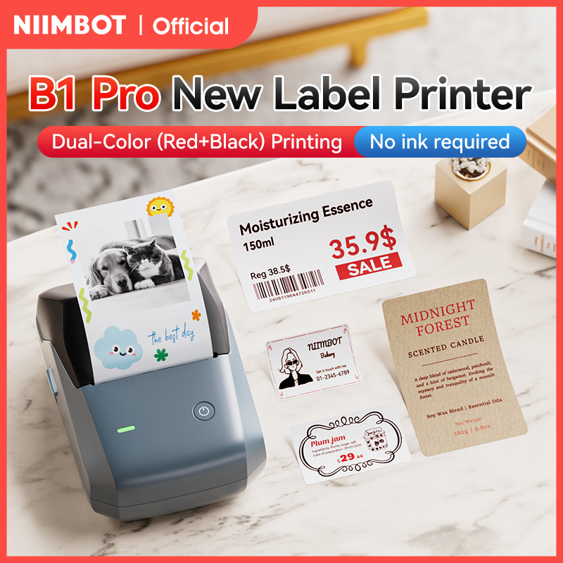 Commercial Printing Business - เครื่องพิมพ์ฉลาก Niimbot B1 Pro ความละเอียดสูง 300