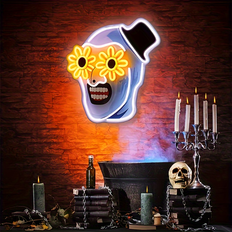 Commercial Wall Printing - Terrifier UV พิมพ์ป้ายนีออนบรรยากาศฮาโลวีน LED Neon Light