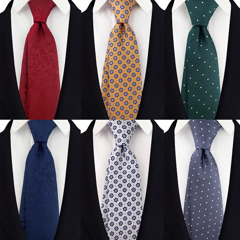 Commercial Printing Business - Vintage พิมพ์ดอกไม้จุดคอ Tie Men Ties Commercial
