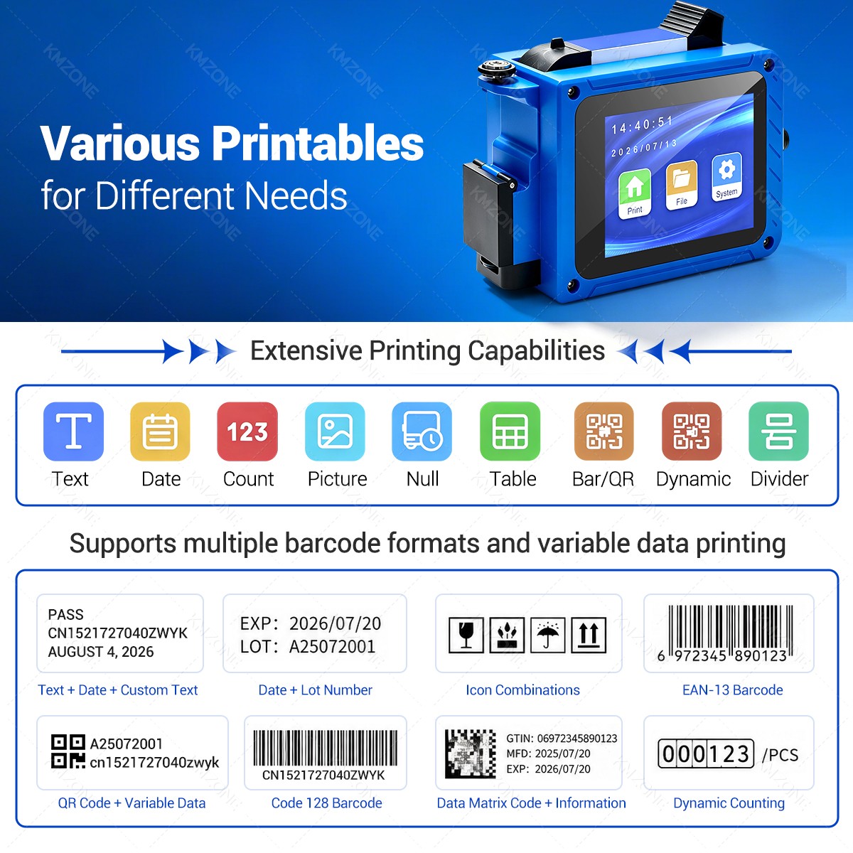 เครื่องพิมพ์อิงค์เจ็ทแบบพกพาขน - Commercial Printing Logo บทวิจารณ์และราคา