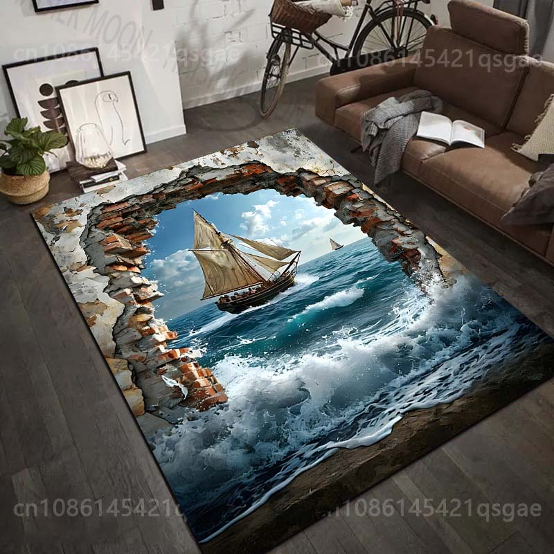 พรมพิมพ์ลายเรือใบทะลุกำแพงแตก  - Commercial Wall Printing บทวิจารณ์และราคา