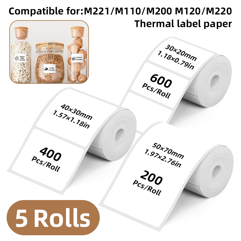 สติกเกอร์ฉลากขาว 5 ม้วน กว้าง  - Commercial Printing Machine บทวิจารณ์และราคา