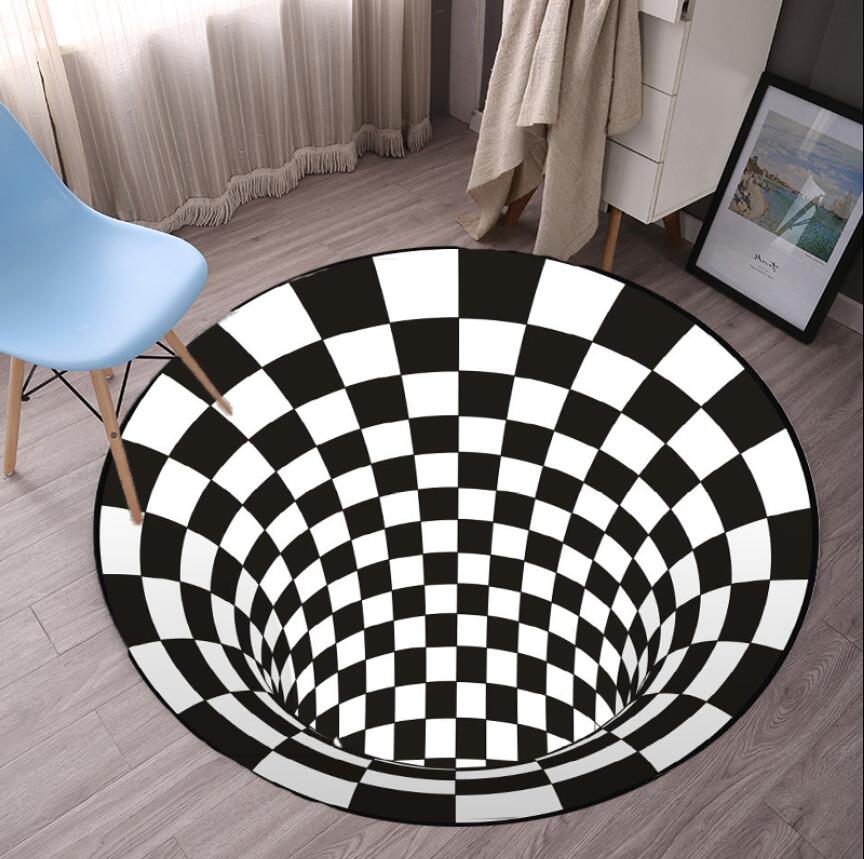 เรขาคณิตห้องนอนพรมสีดําสีขาวกา - Commercial Fabric Printing บทวิจารณ์และราคา