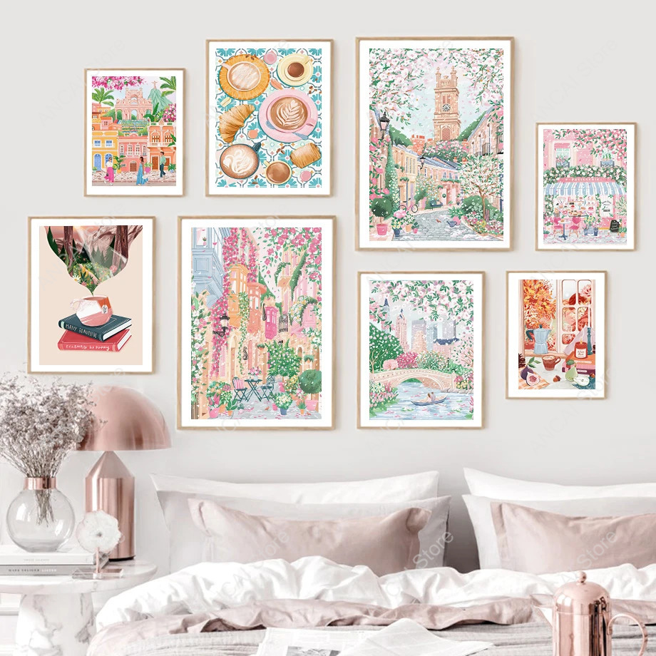 ร้านกาแฟริมถนนการค้า ช่วงน้ำชา - Commercial Wall Printing บทวิจารณ์และราคา