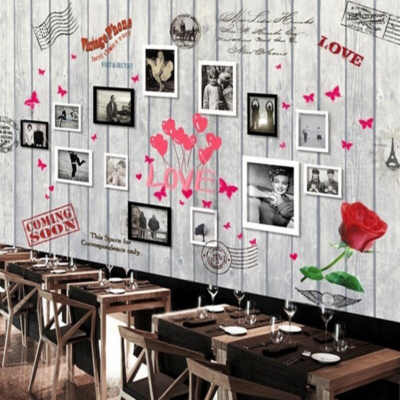 ภาพลายไม้รูปหัวใจสไตล์ยุโรปและ - Commercial Wall Printing บทวิจารณ์และราคา